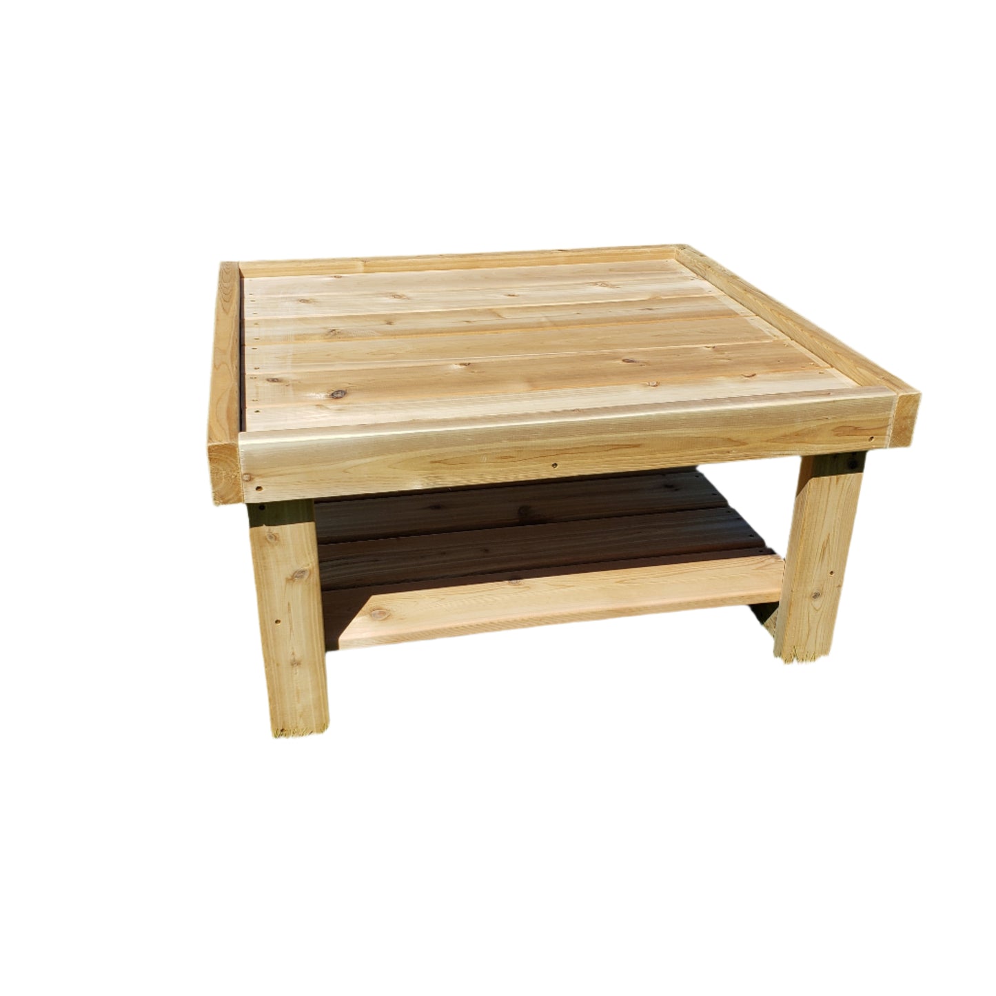Outdoor Wooden Square Tray Table