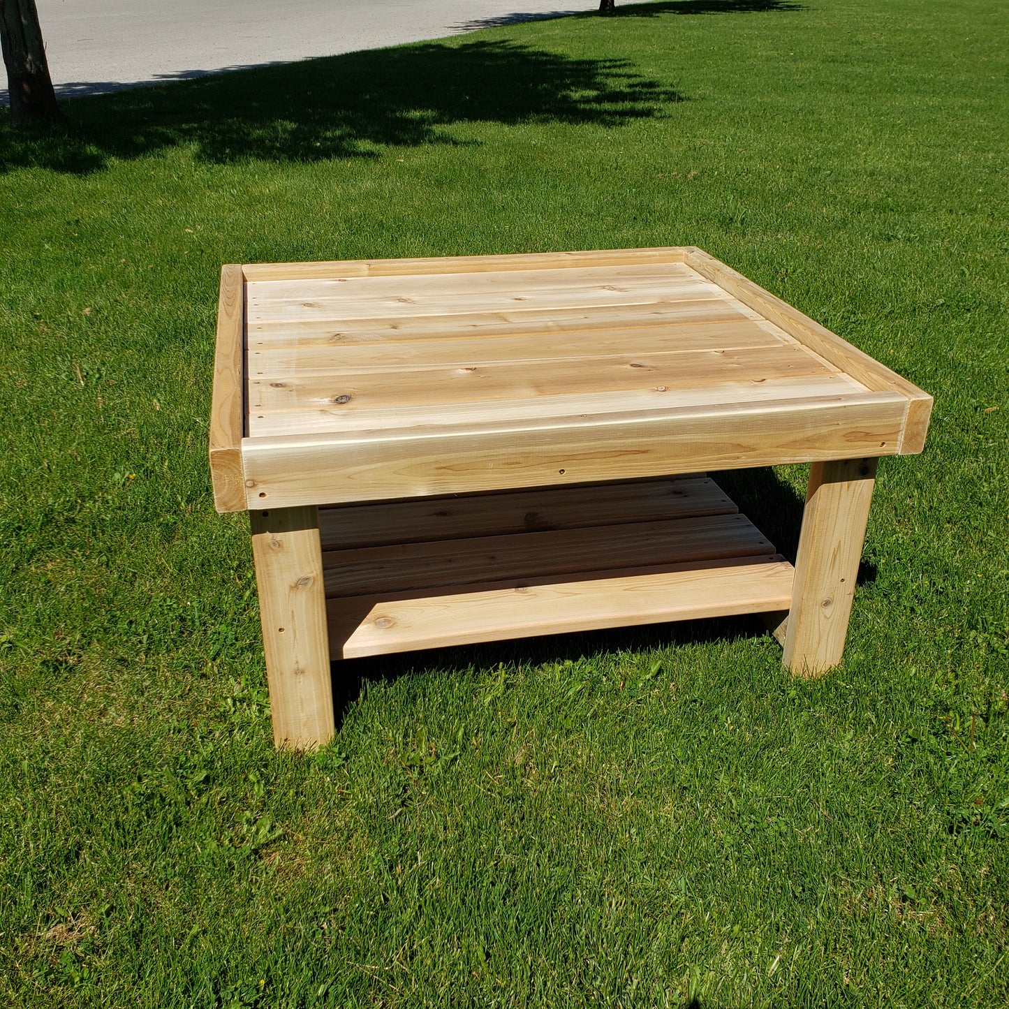 Outdoor Wooden Square Tray Table