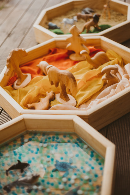 Timber Tuff Tray Package – Open-Ended Sensory & Exploration Set  ( 3 trays )