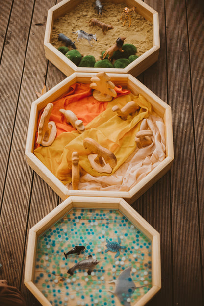 Timber Tuff Tray Package – Open-Ended Sensory & Exploration Set  ( 3 trays )
