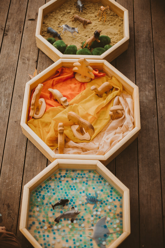 Timber Tuff Tray Package – Open-Ended Sensory & Exploration Set  ( 3 trays )