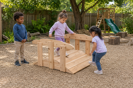 Cedar Outdoor Ramp with Handrails