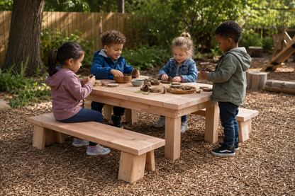 Pre-School Project Table and Benches Set