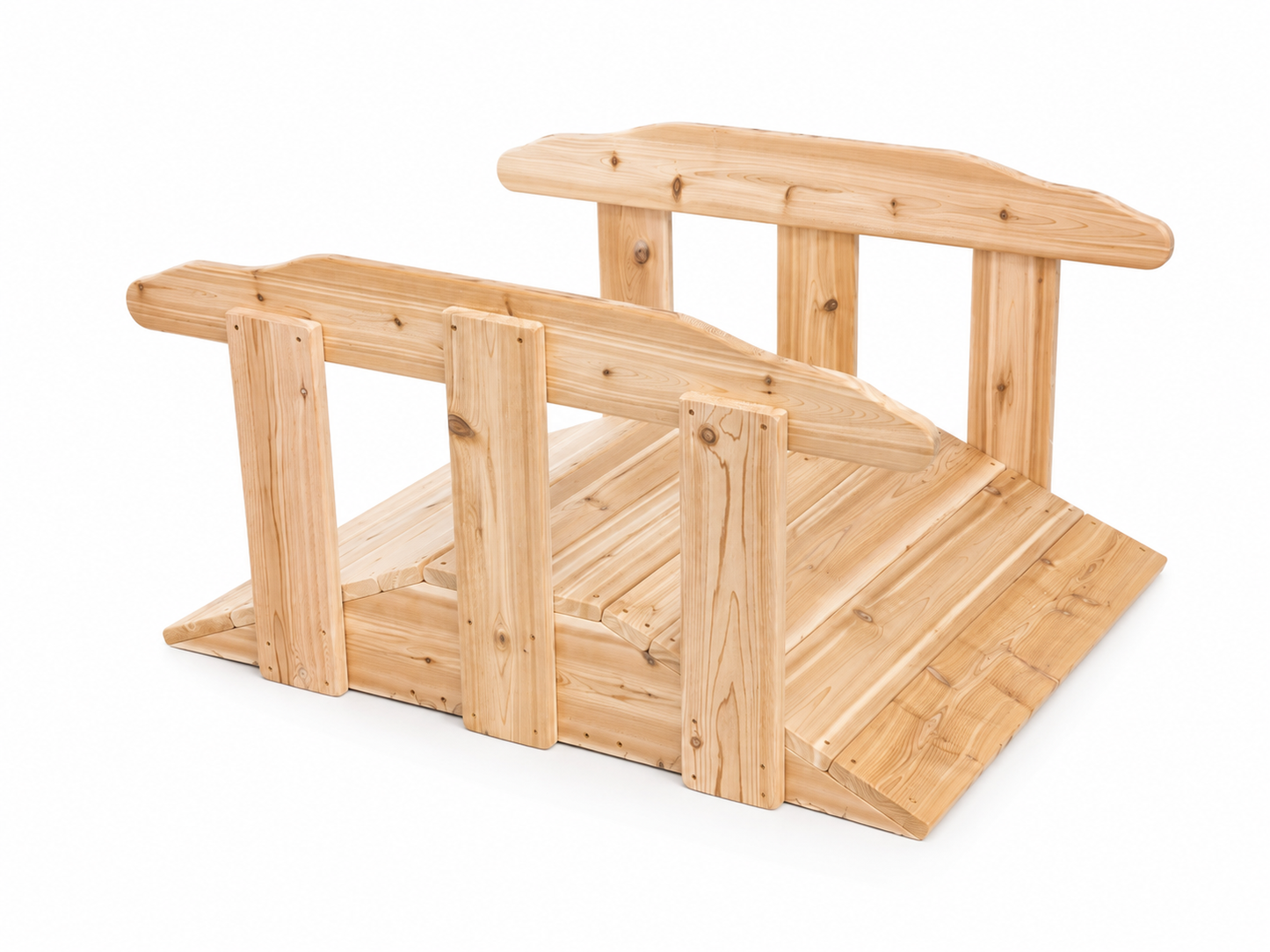 Cedar Outdoor Ramp with Handrails