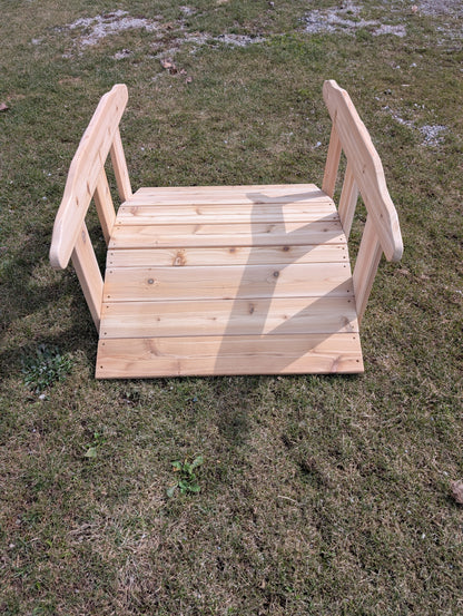Cedar Outdoor Ramp with Handrails