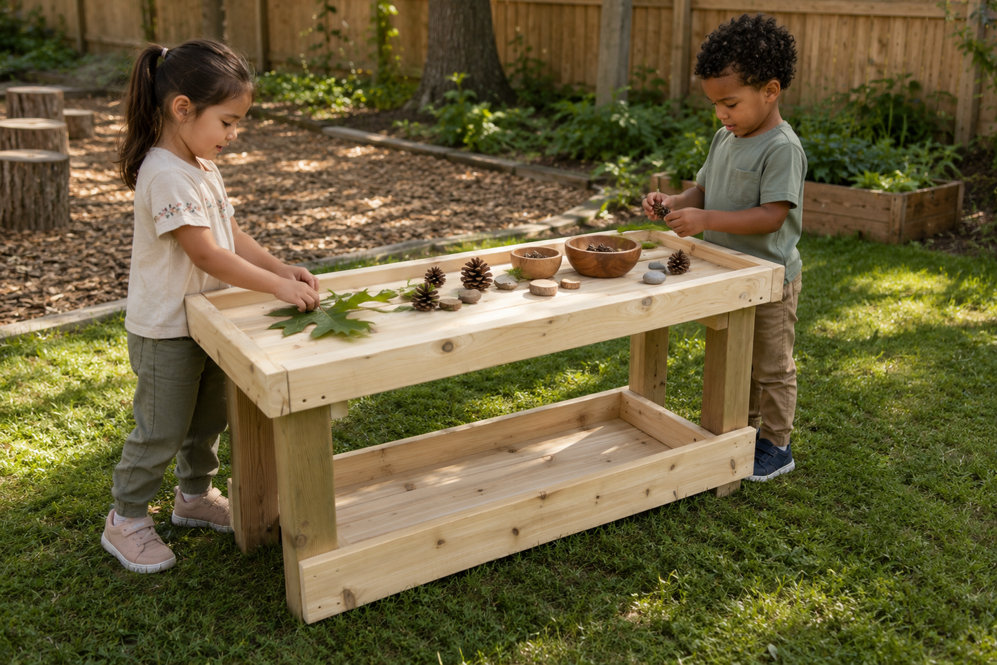 Outdoor Wooden Tray Table