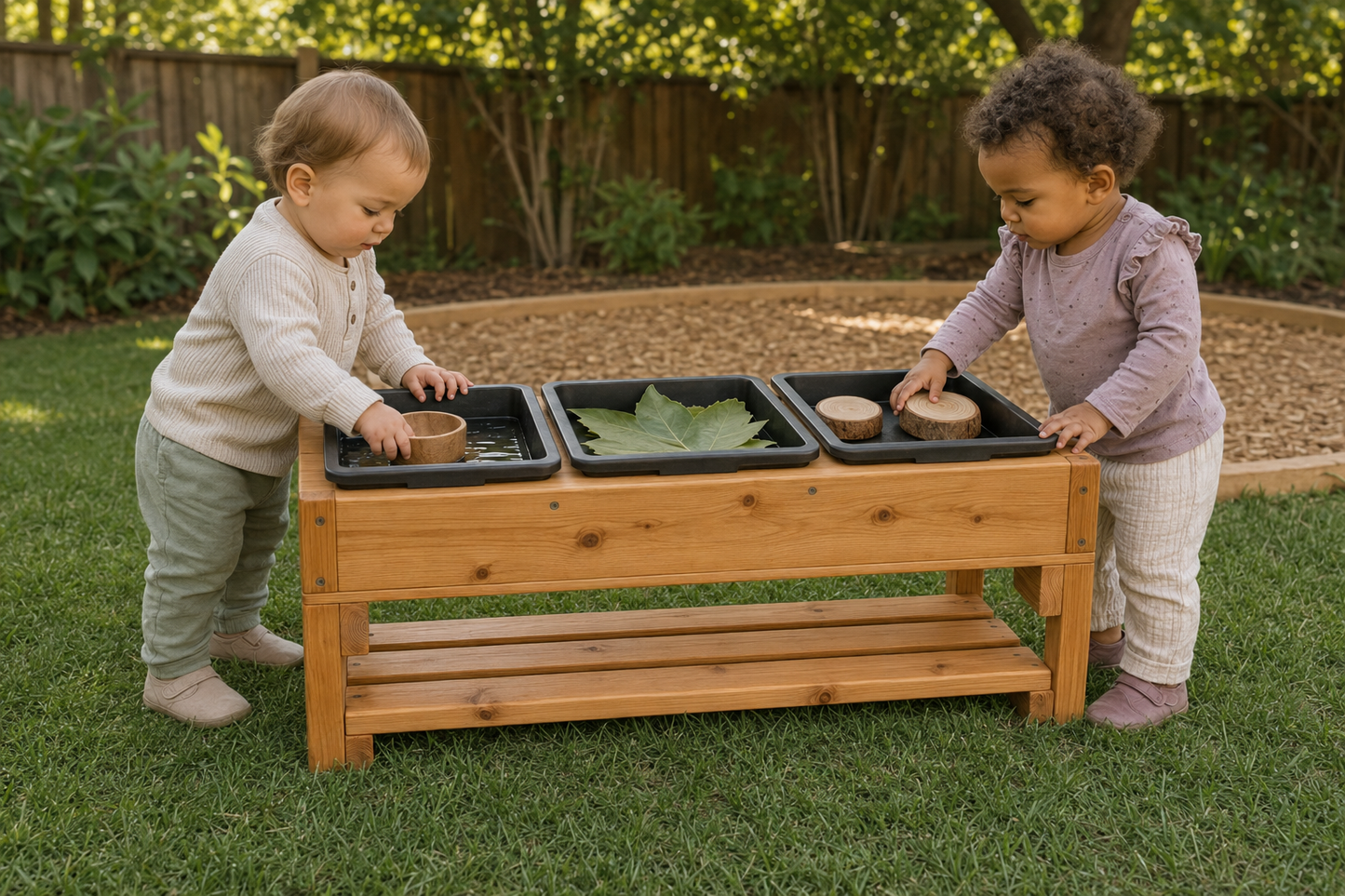 3 Bin Outdoor Sensory Table