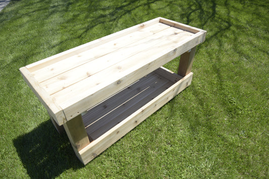 Outdoor Wooden Tray Table- Rectangle